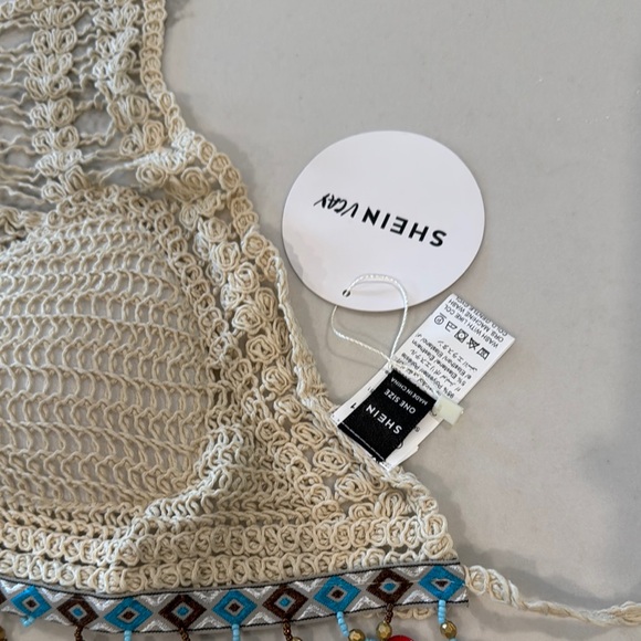 SHEIN Cream Lace Apparel Set of 2 Tops - Picture 5 of 9